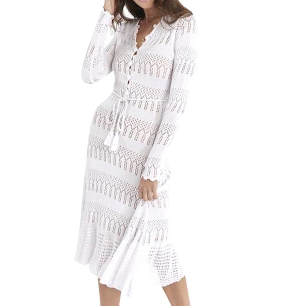 Allison NY White Crochet Dress